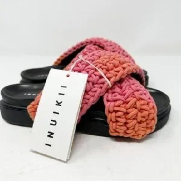 INUIKII Crochet Criss Cross Slide Sandals NWT - Size 8 - Picture 2 of 7